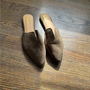Brown Suede Women's Mules